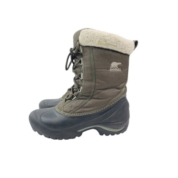 Sorel Women's Olive Green Cumberland NL1436-969 Fur Mid-Calf Winter Boot 6.5 - Picture 1 of 7